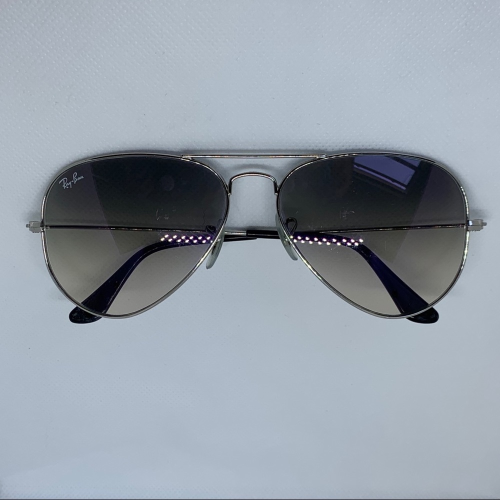 Ray-Ban | Aviator Black Gradient Sunglasses Silver - Picture 5 of 7
